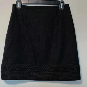 NWT  LOFT black geometric skirt